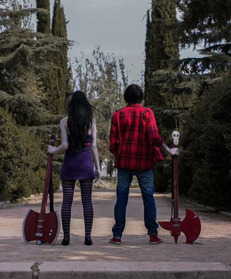 Adventure time cosplay Marshall Lee And Marceline, Marshall Lee Cosplay, Marceline Cosplay, Adventure Time Cosplay, Halloween Parejas, Adventure Time Marceline, Marshall Lee, Adventure Time, Google Search