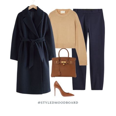 Cashmere Coat Outfit, Navy And Camel Outfit, Coat Outfit Spring, Spring Coat Outfit, Aw Outfits, Blush Pink Coat, Camel Outfit, Spring Outerwear, Coat Outfit