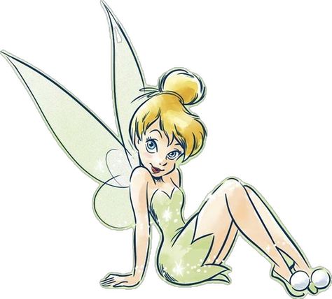 Fairy Garden Drawing Ideas, Tinkerbell Watercolor, Tinkerbell Aesthetic, Fairy Garden Drawing, Bell Tattoo, Tinker Bell Tattoo, Fairy Garden Birthday Party, Fit Bit, Disney Drawings Sketches