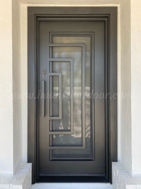 Main Door Iron Design, Ms Door Design Entrance, Single Iron Door Design Front Entry, Iron Entrance Doors, Main Door Design Entrance Iron, Iron Single Door Design, Single Iron Door Design, Decorative Doors Ideas, Iron Safety Door Design