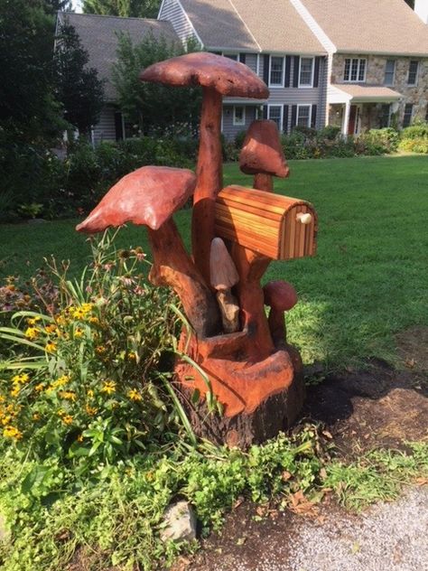 Unique Mail Box Ideas, Diy Mailbox Cover, Wooden Mailbox Ideas, Diy Letter Boxes, Cedar Mailbox, Unique Mailbox, Wood Mailbox, Creative Mailbox, Weld Art