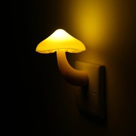 A glowing mushroom night light. Mushroom Nightlight, Glowing Mushrooms, Cute Night Lights, Mushroom Lights, Night Light Kids, Plywood Furniture, Kids Room Design, House Doctor, Led Night Light