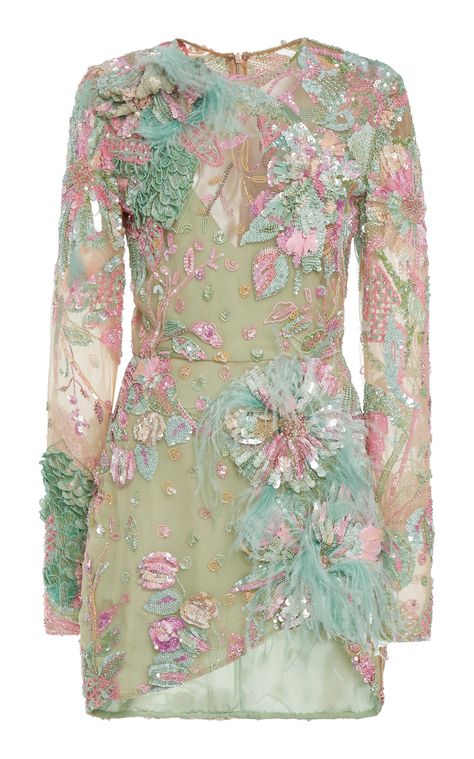 Bead Embroidered Mini Dress By Elie Saab | Moda Operandi Elie Saab Mini Dress, Moda Operandi Dress, Ethereal Princess, Ellie Saab, Gabbana Dress, European Market, Embroidered Mini Dress, Dresses Simple, Johanna Ortiz