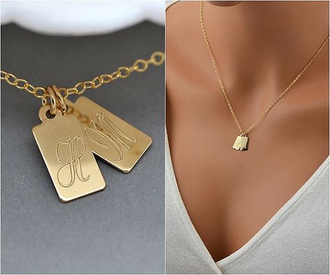 Personalized Tag Necklace, Initial Small Tag, Multiple Tag Necklace, Gold, Silver, Rose Gold Tag Necklace by malizbijoux. Explore more products on http://malizbijoux.etsy.com Gold Tag Necklace, Initial Tag Necklace, Gold Diamond Heart Necklace, Gold Tag, Mandala Necklace, Hamsa Necklace, Necklace Initial, Heart Necklace Diamond, Initial Monogram