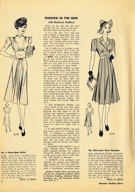 Digital Download Advance Fashion Flyer January 1939 Small - Etsy UK 1939 Fashion, Evening Gowns Dresses, Fashion Flyer, 1940s Outfits, Small Sewing, Sewing Pattern, Evening Gowns, Fashion News, Gowns Dresses