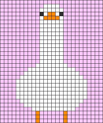 Alpha pattern #158488 | BraceletBook Goose Alpha Pattern, Duck Alpha Pattern, Pokemon Alpha Pattern, Colorwork Chart, Color Graphing, Graph Crochet, Colorwork Knitting, Pixel Pattern, Crochet Tapestry