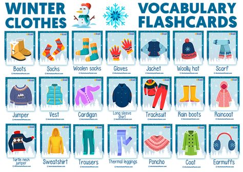 Clothes In English Vocabulary, Winter Clothes Flashcards, Winter Clothes Activities Preschool, Winter Clothes Worksheets For Kids, Winter Clothes Preschool, Toddler Winter Clothes, Clothes Worksheet, Winter Vocabulary, Kindergarten Vocabulary