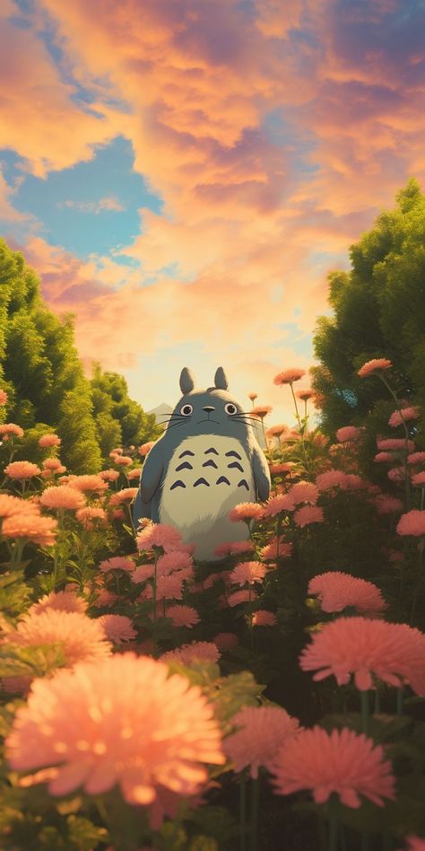 If you’re a fan of the enchanting worlds, captivating characters, and breathtaking visuals found in Studio Ghibli films, you’re in for a treat. We’ve curated a collection of wallpapers that beautifully capture the spirit and magic of Studio Ghibli, bringing a touch of whimsy and wonder to your mobile device. Flower Field Wallpaper, Studio Ghibli Aesthetic, Totoro Art, Studio Ghibli Films, Ghibli Aesthetic, Studio Ghibli Fanart, Field Wallpaper, Anime City, Ghibli Artwork