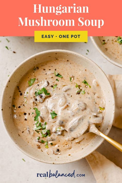 Hungarian Mushroom, Hungarian Mushroom Soup, Taco Soup Crock Pot, Cabbage And Sausage, Italian Sausage Soup, Soups And Chowders, Creamy Garlic Chicken, Cabbage And Bacon, Delicious Soups