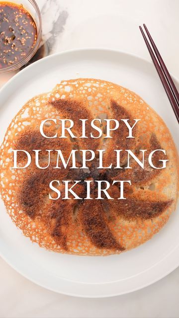 CJ | Easy Recipes by Chris Joe on Instagram: "A perfectly crispy dumpling skirt truly elevates a dumpling and takes it to the next level! It only takes 5 ingredients and is SO EASY to make! Here are a few of my key tips to make sure it comes out perfect every time: 1. Be sure to remix the starch mixture just before pouring it into the pan and steaming your dumplings. The flour and cornstarch will sink to the bottom overtime so make sure its thoroughly mixed just before pouring. 2. Pour just e Dumplings Recipes, Asian Buns, Cj Eats, Dumpling Dipping Sauce, Pan Fried Dumplings, Fried Dumplings, Homemade Dumplings, Steamed Dumplings, Asian Flavors