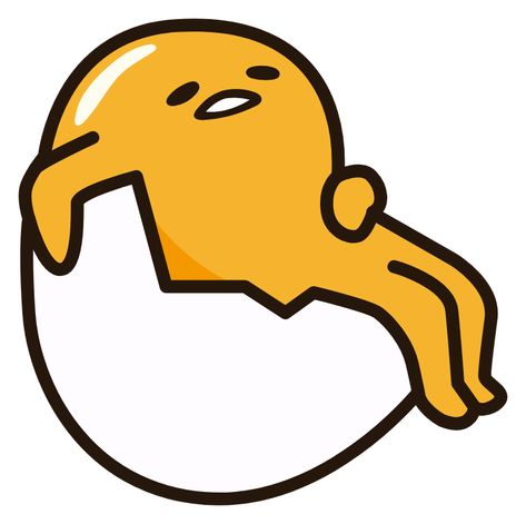 Gudetama Chill Sticker. I have never seen a lazier egg than Gudetama. Although if you think about it, I did not see other lazy eggs at all. Gudatema Sticker, Gutatama Egg, Gutema Egg, Gudetama Aesthetic, Egg Cartoon, Cartoons Stickers, Egg Sticker, Macbook Decal Stickers, Lazy Egg