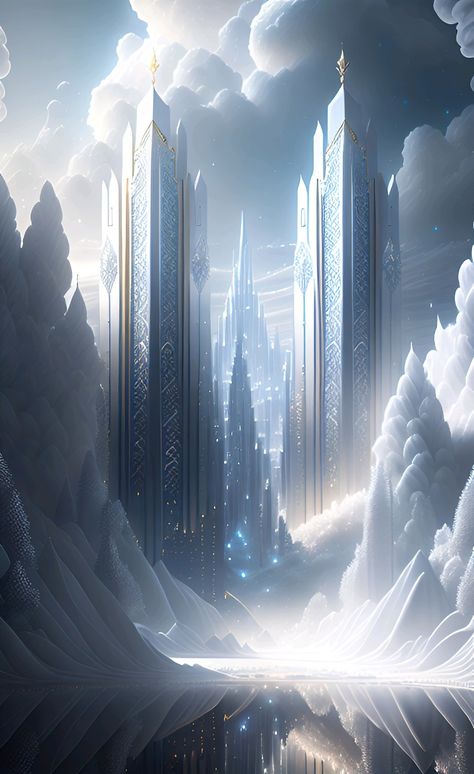 Space Kingdom, Heaven City, Celestial Landscape, Heavenly Realm, Ice Kingdom, Moon Story, Light Spirit, Spirit Realm, Crystal City