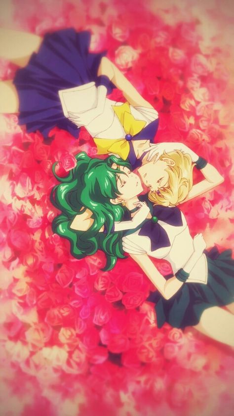 Sailor Neptune and Sailor Uranus Wallpaper My Edit from Sailor Moon Lunar Aesthetic, Haruka Michiru, Outer Senshi, Arte Sailor Moon, Minako Aino, Sailor Moon Aesthetic, Sailor Pluto, Sailor Neptune, Sailor Moon Wallpaper