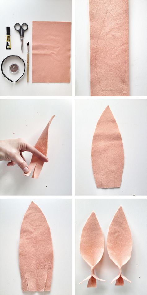 Instructions How To Make Rabbit Ears, Diy Rabbit Ears Headband, How To Make Bunny Ears, Diy Bunny Tail, Rabbit Ears Diy, Diy Bunny Ears, Peter Rabbit Flopsy, Baby Jungle, Creative Easter Eggs