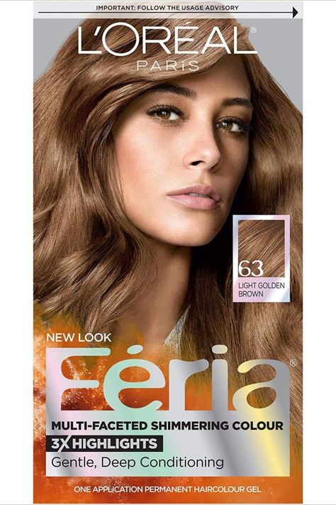 This amber hair color transforms hair from blah to brilliant; The Power Shimmer Feria Conditioner seals and smooths for lasting bold color that will turn heads. Amber Hair Color, Amber Hair Colors, Amber Hair, Amber Light, Light Golden Brown, Permanent Hair Color, Colored Highlights, Bleached Hair, Black Natural Hairstyles