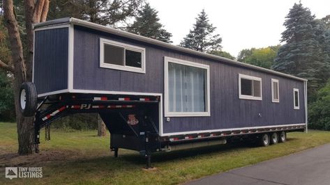 Container Structure, Pre Manufactured Homes, Gooseneck Tiny House, Ohio House, Gooseneck Trailer, Tiny Shop, Tiny House Trailer, Tiny House For Sale, Diy Backsplash