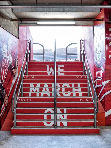 Wash Walls, White Wash Walls, Stadium Chairs, Southampton Fc, Fan Engagement, Football Photography, Warehouse Design, Stadium Design, Soccer Stadium