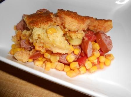 SMOKED SAUSAGE AND CORNBREAD PIE Recipe Recipes Smoked Sausage, Cornbread Pie, Smoked Sausage Recipes, Sausage Bake, Just A Pinch Recipes, Comfort Food Southern, Summer Recipes Dinner, Baked Casserole, Refreshing Food