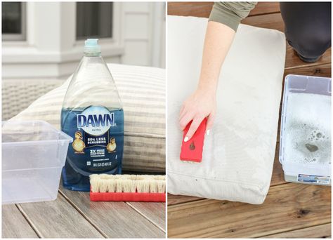 Diy Patio Cushions, Outside Cushions, Clean Outdoor Furniture, Diy Patio Ideas, Beautiful Outdoor Furniture, Clean Patio, Furniture Cleaner, Patio Chair Cushions, Patio Furniture Cushions