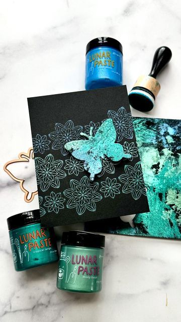 Lunar Paste Cards, Tin Tile Embossing Folder Cards, Distress Oxide Color Combinations Night Sky, Altenew Starry Night Cards, Solar Lunar, Distress Oxide Night Sky, Fantasy Craft, Butterfly Kisses, Card Making Tips