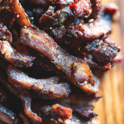 Korean Bbq Pork Jerky Recipe, Korean Beef Jerky Recipe, Pork Jerky Recipe, Jerky Marinade Recipes, Beef Jerky Recipe Dehydrator, Korean Bbq Pork, Jerky Recipes Dehydrator, Jerkey Recipes, Jerky Marinade