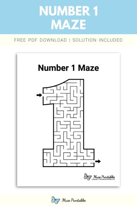 Free printable number 1 maze activity sheet for kids. The maze and solution are available as free PDF downloads at https://museprintables.com/download/maze/number-1/ Great Person Quotes, Number Maze, Mazes For Kids Printable, Maze Activity, Free Printable Numbers, Printable Mazes, Mazes For Kids, Activity Sheets For Kids, Printable Numbers