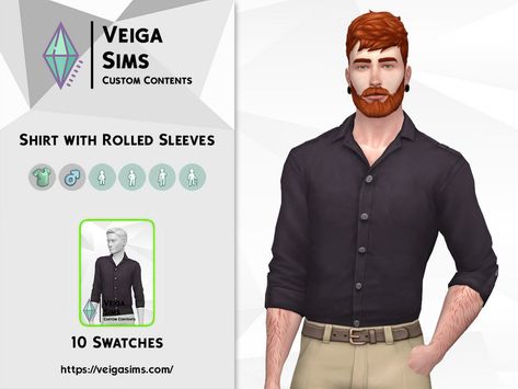 Sims 4 Male Button Up Shirt, Male Cc Clothes, Sims 4 Male, Sims 4 Male Clothes, Cc Folder, Turquoise Shirt, Cc Shoes, Dark Blue Shirt, Male Clothing