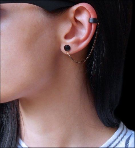 Black Ear Cuff, Bts Earrings, Crystal Ear Cuff, Ear Cuff Earrings, Stud Earrings Unique, Daith Piercing, Ear Cuff Earings, Ear Piercing, Earrings Black