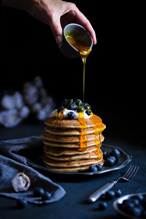 Behance :: Для вас Organic Food Photography, Lemon Poppy Seed Pancakes, Poppy Seed Pancakes, Sourdough Waffles, Food Photography Cake, Vanilla Pancakes, Lemon Poppyseed Pancakes, Lemon Pancakes, Berry Pancakes