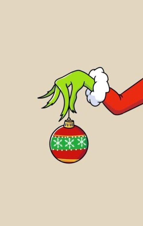 Animated Grinch, Grinch Drawing, Cute Christmas Backgrounds, Christmas Wallpaper Ipad, Hand Wallpaper, Grinch Hand, Grinch Hands, Ornament Drawing, Cute Christmas Wallpaper