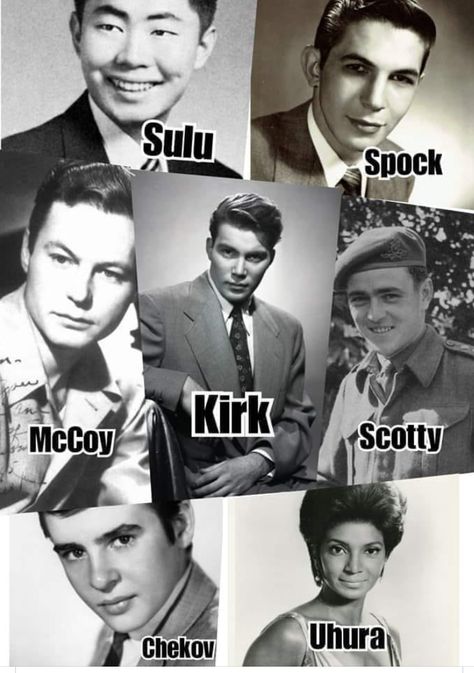 Young faces Star Trek Meme, Star Trek Actors, Star Trek Crew, Spock And Kirk, Star Trek Cast, Star Trek 1966, Star Trek Funny, Star Trek Tv, Star Trek Original Series