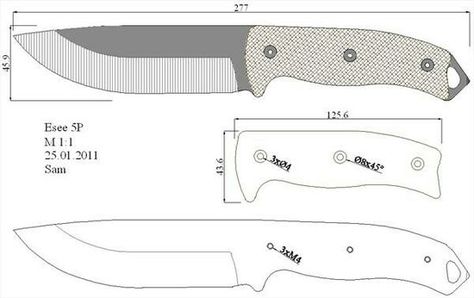 Ka-Bar Becker BK 2 template - Google Search Knife Templates, Knife Template, Knife Drawing, Knife Shapes, Knife Making Tools, Knife Patterns, Bushcraft Knives, Knife Design, Cool Knives