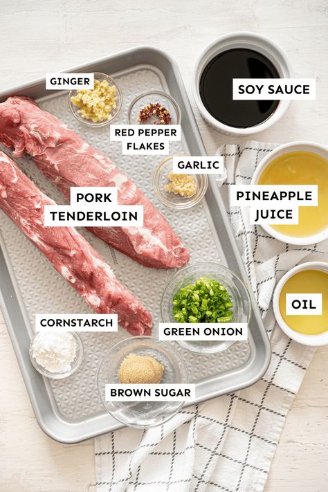 With a balance of sweet, tangy, umami, and just the right amount of salty flavor, this Hawaiian Pork Tenderloin marinade hits all the right palette spots. The marinade comes together quickly and works perfectly for air fryer, oven roasted, or grilled pork tenderloin. Serve it with our Pineapple Salsa for a colorful and flavorful dinner! Find this recipe and more at Thriving Home! Hawaiian Pork Tenderloin, Grilled Pork Tenderloin Marinade, Pineapple Pork Tenderloin, Oven Roasted Pork Tenderloin, Grilled Pork Tenderloin Recipes, Tenderloin Marinade, Teriyaki Pork Tenderloin, Pork Tenderloin Marinade, Hawaiian Pork