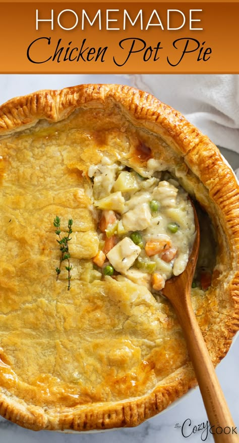 chicken pot pie with chunks of chicken and peas and carrots Recipes For Chicken Pot Pie, Chicken Pot Pie Ideas, Rotisserie Chicken Recipes Pot Pie, Chicken Potato Pie, Chicken Pot Pie Recipe Homemade, Recipe For Chicken Pot Pie, Sausage Pot Pie, Chicken Pot Pie Recipe Without Milk, Easy Chicken Pie Recipe