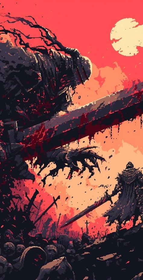 Pixel Art Pixel Art Background, Android Wallpaper Art, Arte 8 Bits, Dark Souls Art, Cool Pixel Art, Pixel Art Characters, Pix Art, Knight Art, Poetry Art