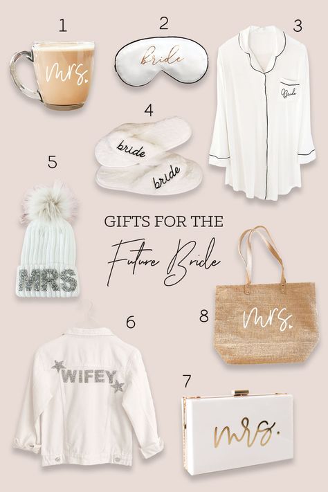 Cricut Bride Gifts, Personalized Bride Gifts, Gifts For The Bride To Be, Wedding Day Essentials The Bride, Bridal Shower Gifts For Bride Ideas, Bridal Merchandise, Bachelorette Gift Ideas For Bride, Bride Cricut, Bride To Be Gift Ideas