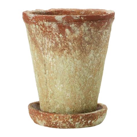 7" Distressed Terra Cotta Cement Planter with Saucer Set | Michaels Cement Garden, Bathroom Floor Plans, Paint Matching, Cement Planters, Creative Co Op, Painting Bathroom, Terra Cotta, Room Kitchen, Garden Pots