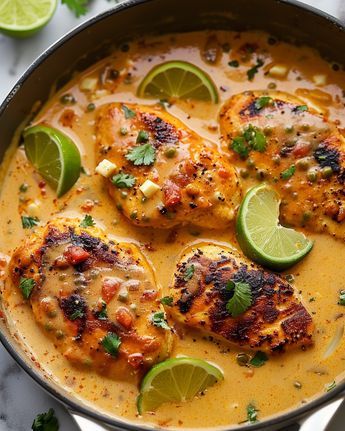 Spicy and creamy, this Cajun Lime Chicken is a burst of flavor in every bite! Perfect for any dinner table. Creamy Lime Chicken, One Pan Cajun Lime Chicken, Cajun Lime Chicken, Key Lime Chicken Recipes, Key Lime Chicken, Chipotle Lime Chicken, Cajun Chicken Recipes, Lime Chicken Recipes, Dessert Pasta