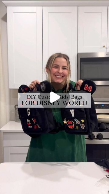 Sierra Miller | Content Creator on Instagram: "Customizing Disney backpacks for the kids✨ Comment SHOP for links🔗  Stay tuned for part 2 where I show what I’m packing in these for our airplane ride!✈️ . . . . . . #disney #disneybackpack #disneypacking #disneyworldpacking #disneyworldvacation #disneymom #disneybags #airplanebags #busybags #diybackpack #patchbag #temufinds #amazonfinds" Diy Disney Backpack, Backpacks Disney, Disney Park Bag, Disney World Backpack, Disney Backpack, Disney World Packing, Mickey Mouse Backpack, Diy Mickey Ears, Clear Backpack