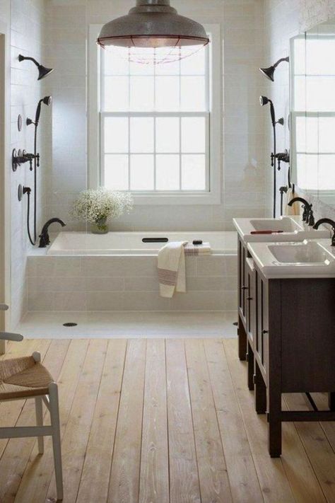 Bathroom design ideas Tips for renovation bathroom - Page 32 of 45 - Womensays.com Women Blog Farm Style Bathrooms, Bathroom Renovation Cost, Farmhouse Bathroom Design, Farmhouse Bathroom Decor Ideas, Farmhouse Shower, Tile Remodel, Country Bathroom, Modern Farmhouse Bathroom, Bathroom Design Decor