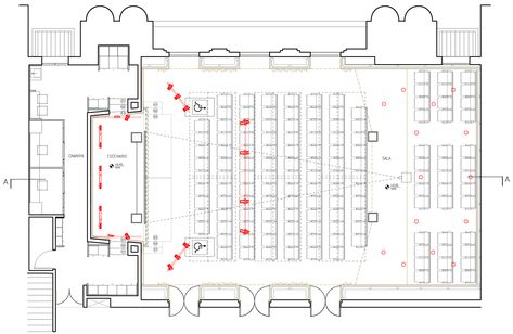 Auditorium Plan, Auditorium Architecture, Church Building Design, Auditorium Design, Office Floor Plan, Heritage Building, Hotel Floor Plan, Theater Architecture, Church Media Design