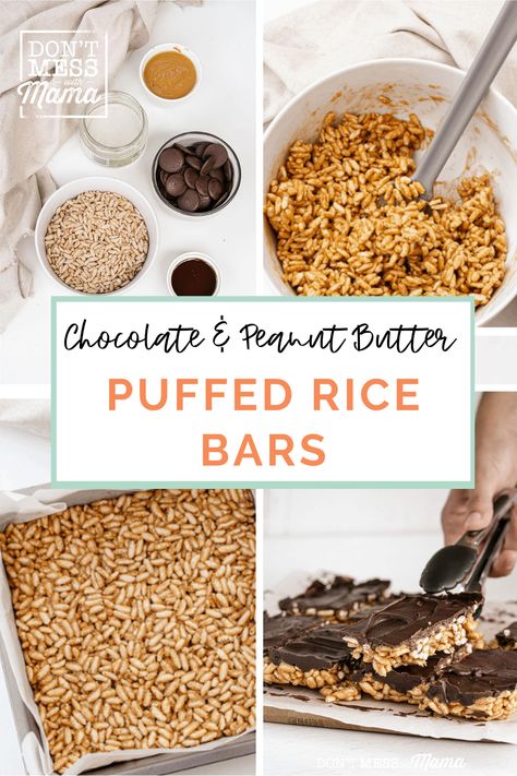 Peanut Butter Puffed Rice Bars, Rice Puff Recipes Healthy, Puffed Rice Granola Bars, Rice Puff Cereal Recipes, Puff Rice Bars, Puffed Rice Cereal Recipes, Rice Puff Bars Healthy, Rice Puffs Recipes, Puffed Brown Rice Recipes