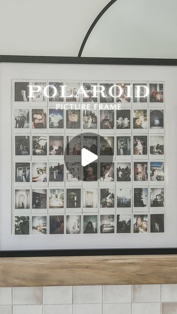 Cameron & Sadie on Instagram: "Adding all our Polaroid photos to a frame for easy, cheap, diy wall decor! #diy #polaroid #walldecor #easydiy #craftideas #photodisplay #picturecollage #wallcollage #gallerywall #wallart #craftideas #summerhobby #cheapwalldecor" How To Put Polaroids On Wall, What To Do With Polaroid Pictures, Poloroid Pictures Ideas Display Wall Art, Polaroid Wall Ideas, Diy Polaroid Frame, Polaroid Pictures Display, Polaroid Wall Decor, Family Frame Wall, Polaroid Photo Frame