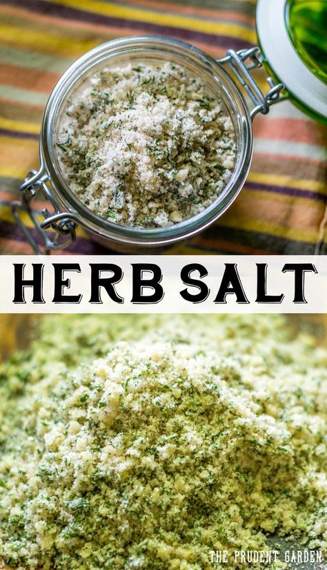 Herb Salt, Preserving Herbs, Harvesting Herbs, Flavored Salts, Herb Recipes, No Salt Recipes, Homemade Spices, Homemade Seasonings, Garden Recipes