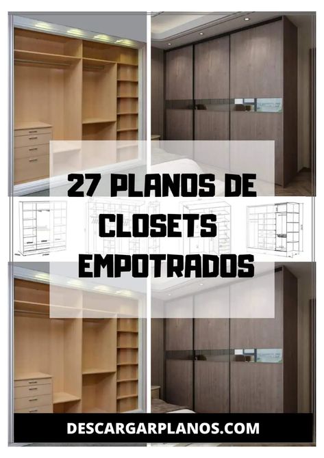 Closet Metal Madera, Puertas De Closet Ideas, Walking Closet Pequeños, Ideas De Closet, Interior Placard, Closet Con Tv, Ideas Armario, Wardrobe Plan, Closet Design Layout