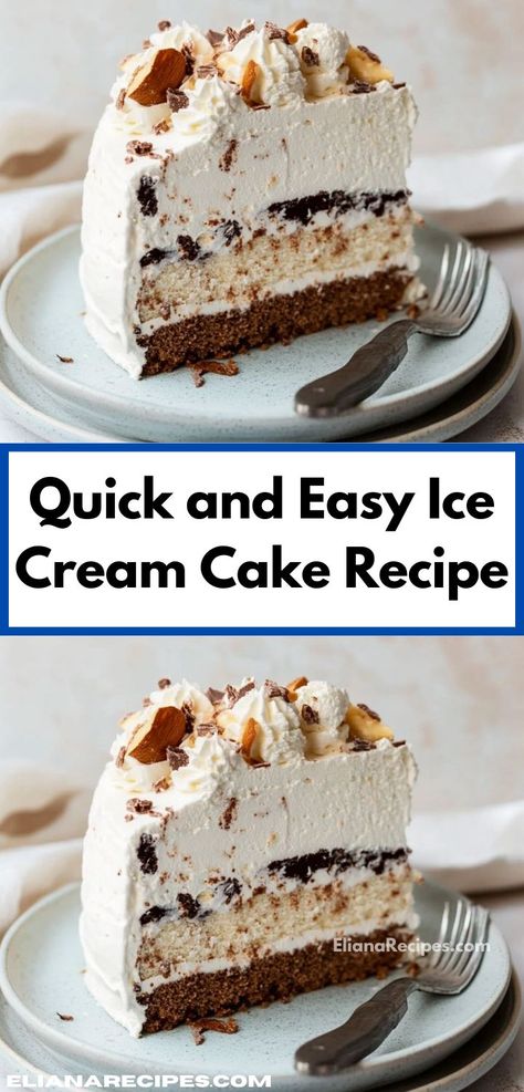 Discover the joy of making your own Ice Cream Cake! This easy dessert recipe allows for endless flavor combinations, making it a hit with kids and adults alike during hot summer days. Ice Cream Cake Recipes Easy, Ice Cream Cake Cookie Dough, How To Make An Ice Cream Cake Easy, Making Ice Cream Cake, Ice Cream Cake Easy Simple, Easy Icecreamcake Homemade, Ice Cream Cake Dairy Queen, Homemade Ice Cream Cake Recipe Easy, Icing For Ice Cream Cake