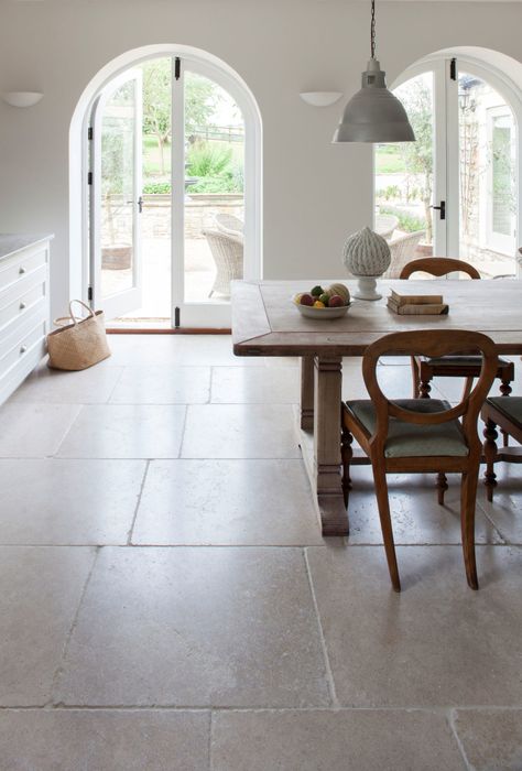 Limestone Flooring Kitchen, Stone Tiles Kitchen, Best Flooring For Kitchen, Limestone Floor Tiles, Stone Tile Flooring, Mandarin Stone, French Country Bathroom, Stone Floors, Limestone Flooring