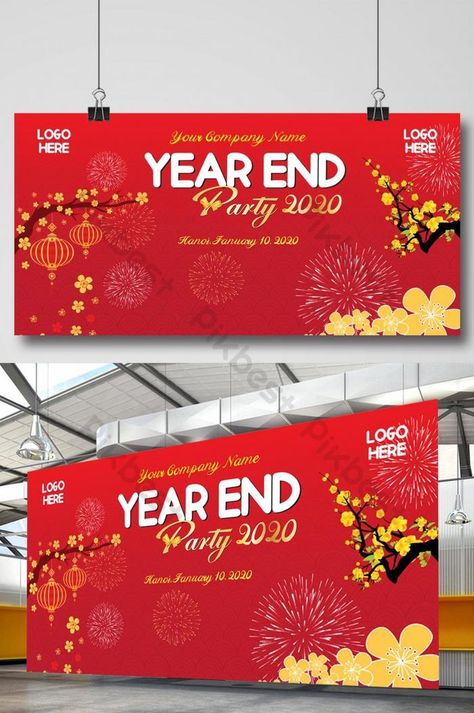 Year end Party 2021 Vietnam Backdrop#pikbest# Year End Party Decoration Backdrop, Backdrop Design Banner, Year End Party Backdrop, Backdrop Event Design, Backdrop Tet, Event Backdrop Design, Party Banner Design, Photobooth Design, End Of The Year Party