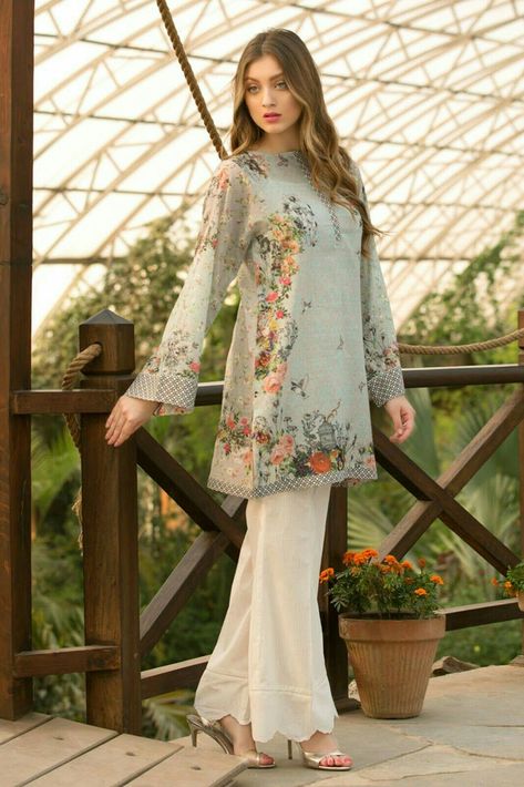 Pakistani Summer Dresses, Neha Rajpoot, Cloth Ideas, Lawn Dresses, New Kurti Designs, Pakistani Fashion Casual, Pakistani Dresses Casual, Pakistani Fashion Party Wear, Pakistani Fancy Dresses