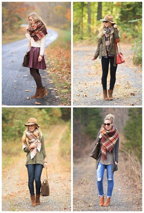 Fall Outfit Inspiration: how to style blanket scarves, blanket scarf outfit, Zara plaid blanket scarf, how to tie a blanket scarf different ways Plaid Blanket Scarf Outfit, Blanket Scarf Outfit, Blanket Scarves, How To Wear A Scarf, Scarf Outfit, Mode Boho, Nice Clothes, Winter Mode, Fall Scarves